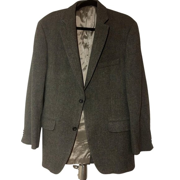 Lauren Ralph Lauren Silver Label Mens Herringbone Blazer Tweed Wool Jacket 41R - Picture 4 of 12